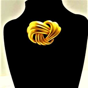 Vintage Erwin Pearl Gold Flowing Bow Brooch